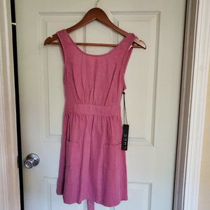 COPE Pink A-Line Dress with Back Strap